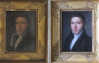 Portrait d'homme déchiré avant et après restauration